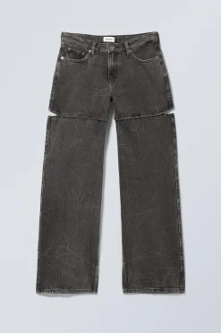 Weekday AMPLE LOW LOOSE CUT JEANS black tie Store