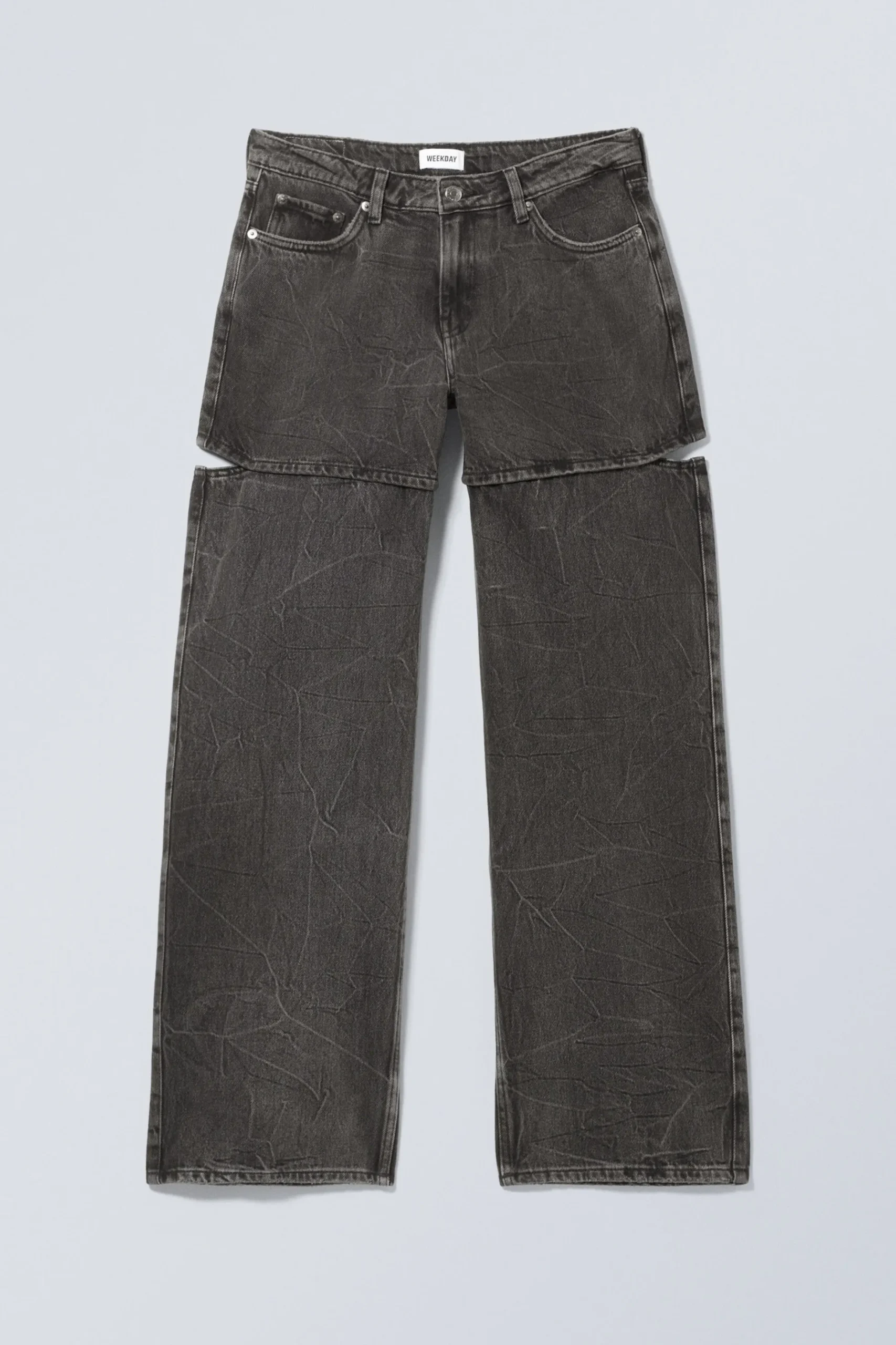 Weekday AMPLE LOW LOOSE CUT JEANS black tie Store