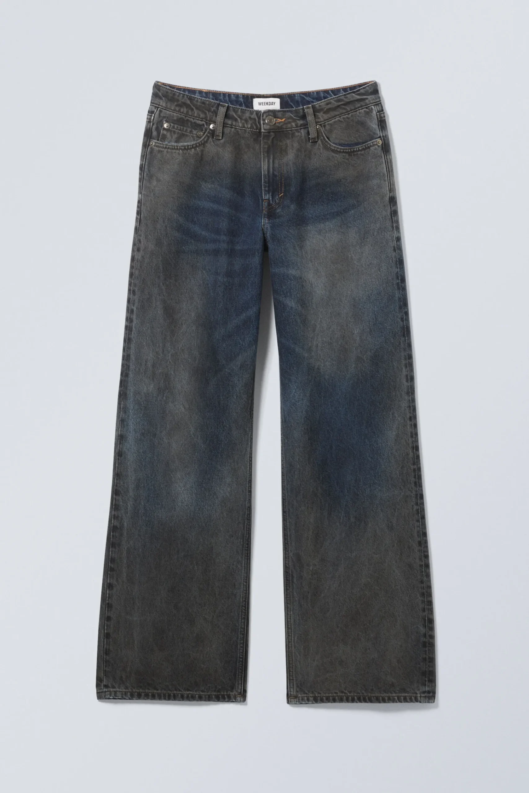 Weekday AMPLE LOW LOOSE MUDDY JEANS mud blue New