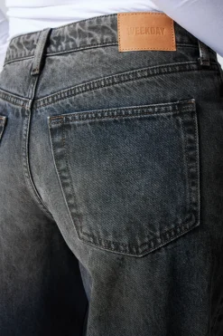 Weekday AMPLE LOW LOOSE MUDDY JEANS mud blue New