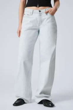 Weekday AMPLE LOW RISE LOOSE WIDE LEG JEANS ice blue light blue Best