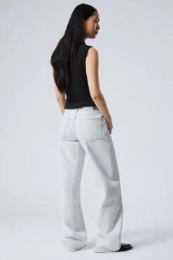 Weekday AMPLE LOW RISE LOOSE WIDE LEG JEANS ice blue light blue Best