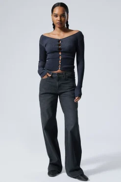 Weekday AMPLE LOW RISE LOOSE WIDE LEG JEANS blue layer Sale