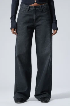 Weekday AMPLE LOW RISE LOOSE WIDE LEG JEANS blue layer Sale