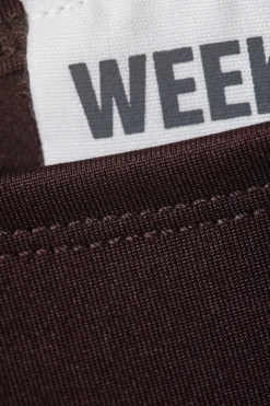 Weekday ANNIE SLEEVELESS BOAT-NECK TOP dark plum Cheap