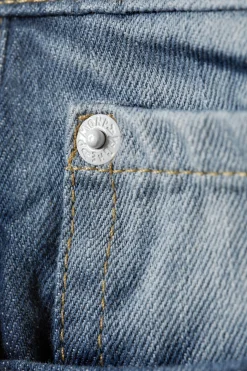 Weekday ANTI LOW WAIST REGULAR STRAIGHT JEANS blue spray Store