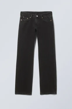 Weekday ARROW LOW RISE REGULAR STRAIGHT LEG JEANS tuned black black Clearance