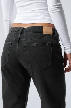 Weekday ARROW LOW RISE REGULAR STRAIGHT LEG JEANS tuned black black Clearance