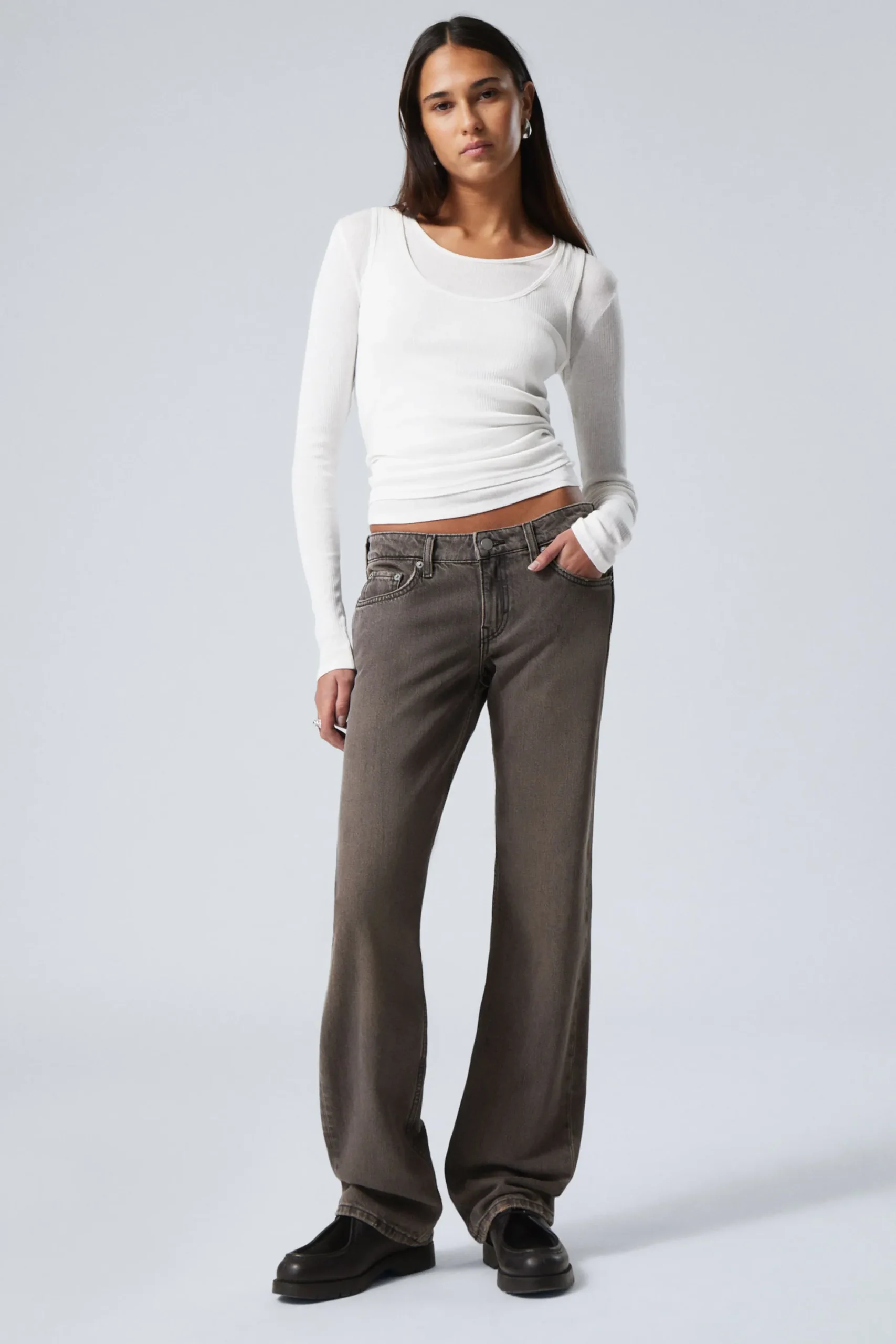 Weekday ARROW LOW RISE REGULAR STRAIGHT LEG JEANS clay grey grey Discount