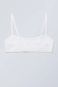 Weekday ASH LACE SEMI SCOOPED BRA white Outlet