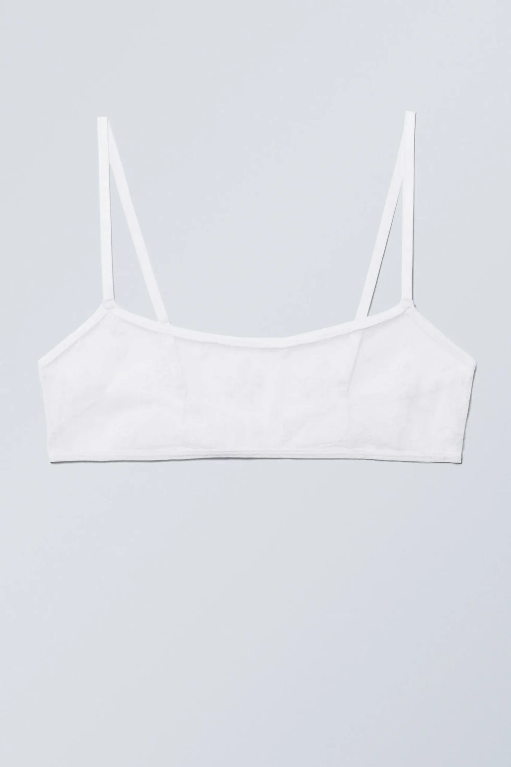 Weekday ASH LACE SEMI SCOOPED BRA white Outlet