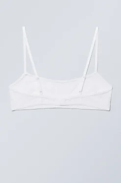 Weekday ASH LACE SEMI SCOOPED BRA white Outlet