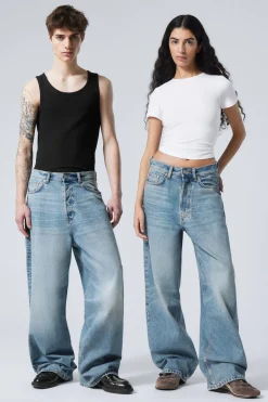 Weekday ASTRO LOOSE BAGGY LEG JEANS seventeen blue medium blue Clearance