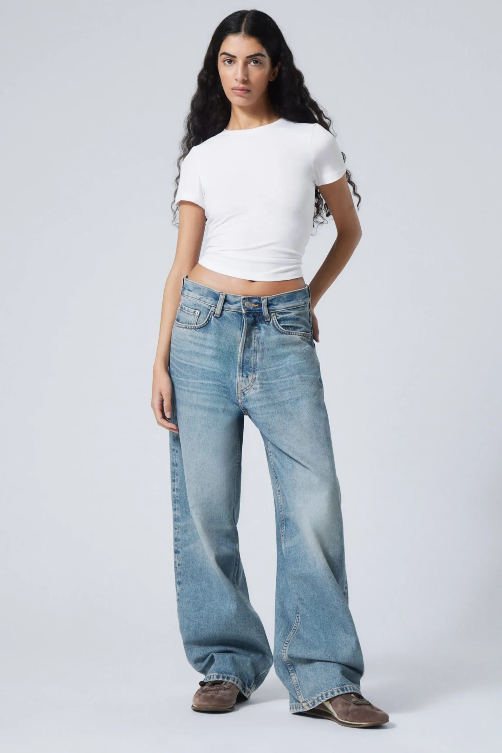 Weekday ASTRO LOOSE BAGGY LEG JEANS seventeen blue medium blue Clearance
