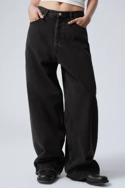 Weekday ASTRO LOOSE BAGGY LEG JEANS tuned black black Online