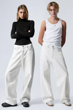 Weekday ASTRO LOOSE BAGGY LEG JEANS white Online