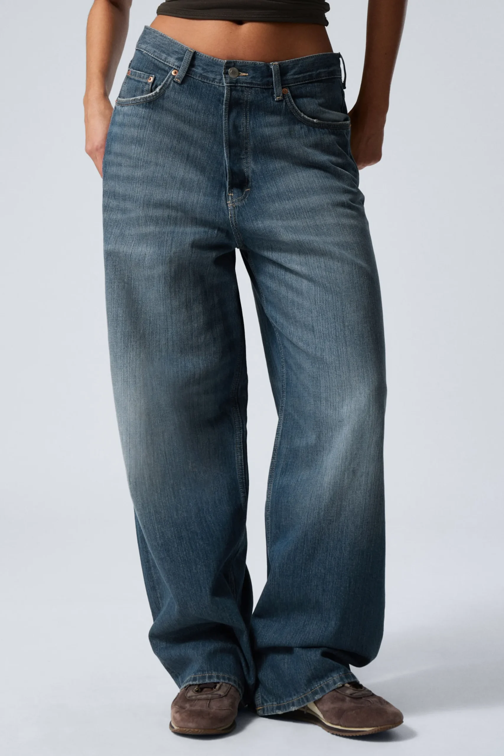 Weekday ASTRO LOOSE BAGGY LEG JEANS mine blue medium blue Cheap