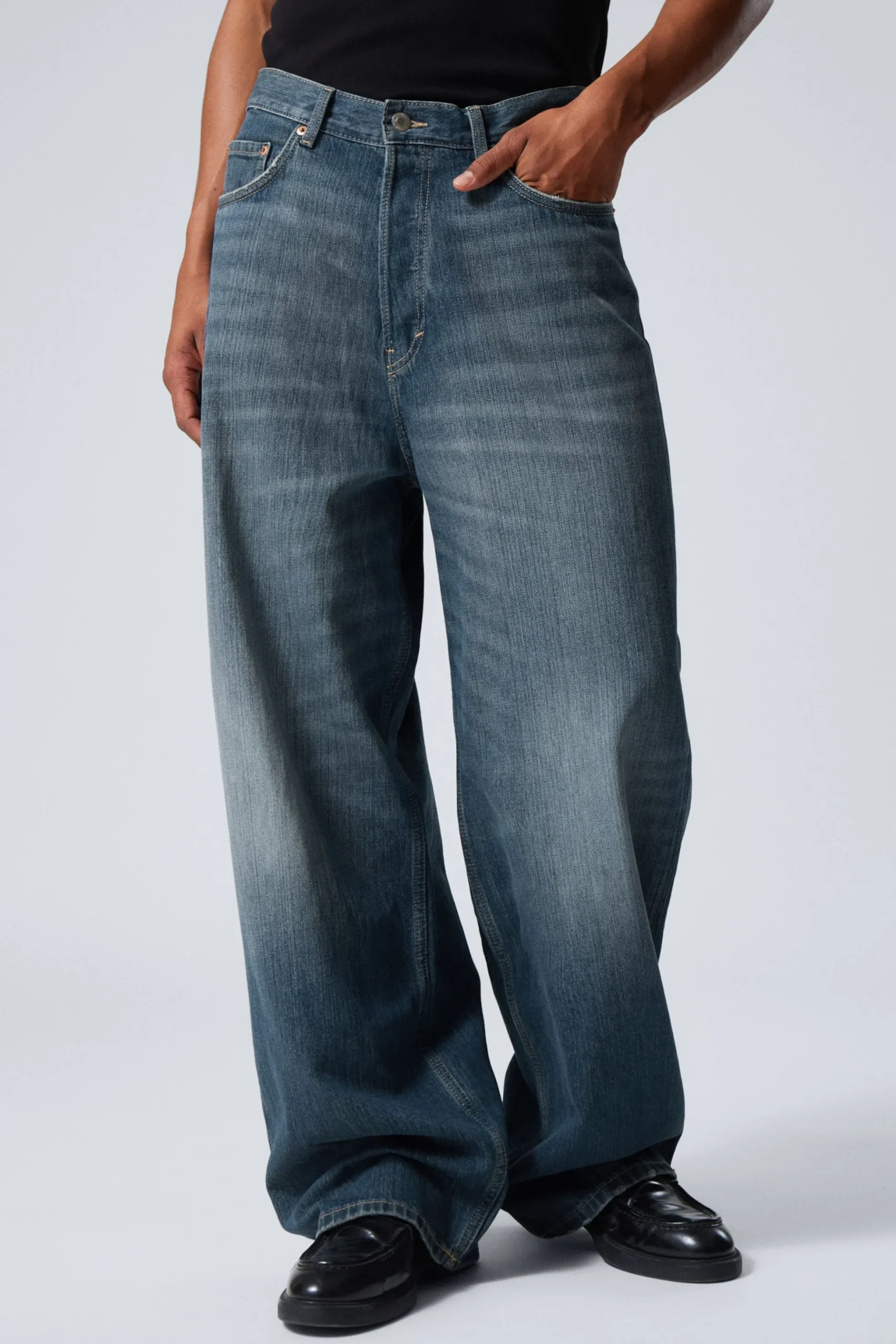 Weekday ASTRO LOOSE BAGGY LEG JEANS mine blue medium blue Cheap