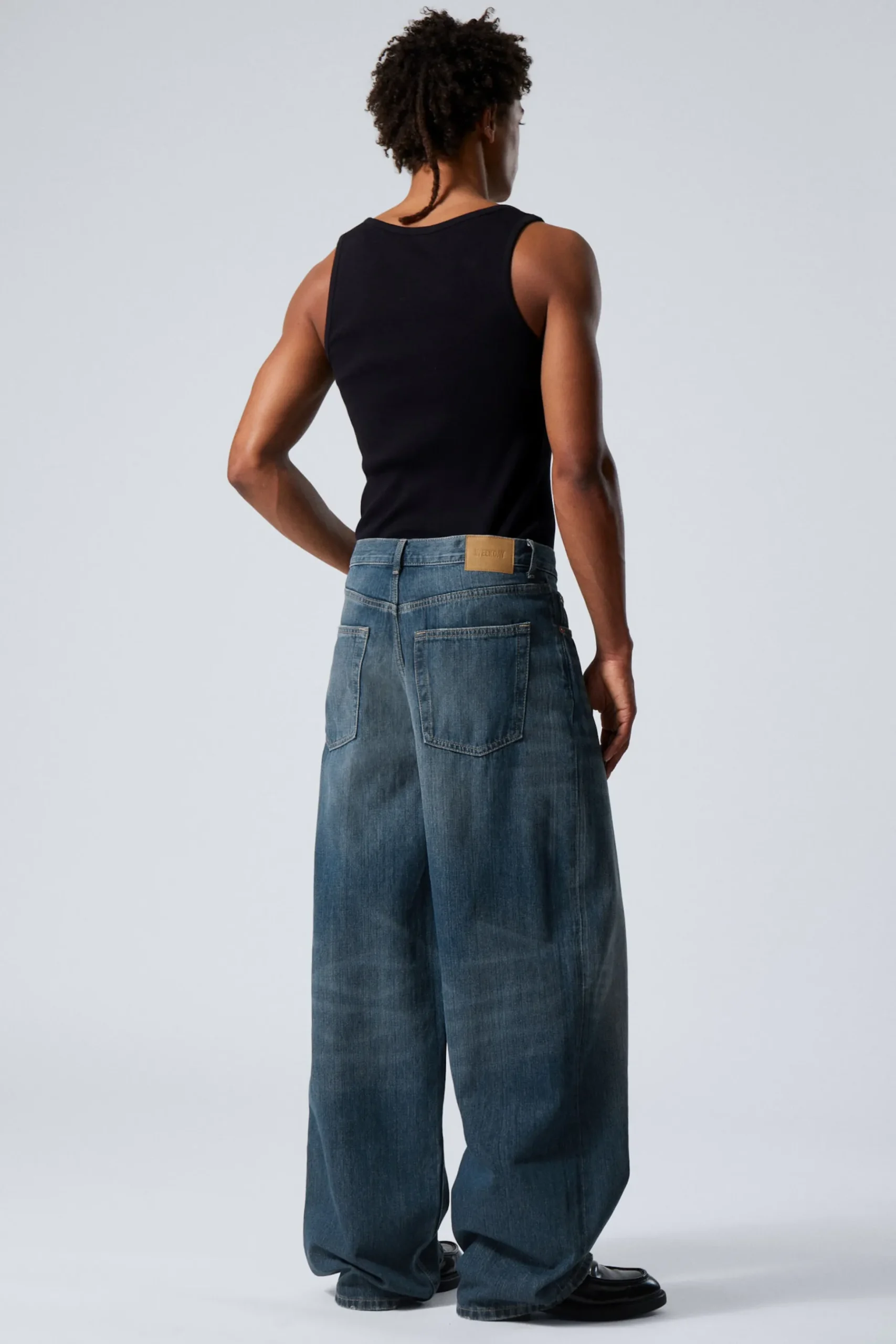 Weekday ASTRO LOOSE BAGGY LEG JEANS mine blue medium blue Cheap