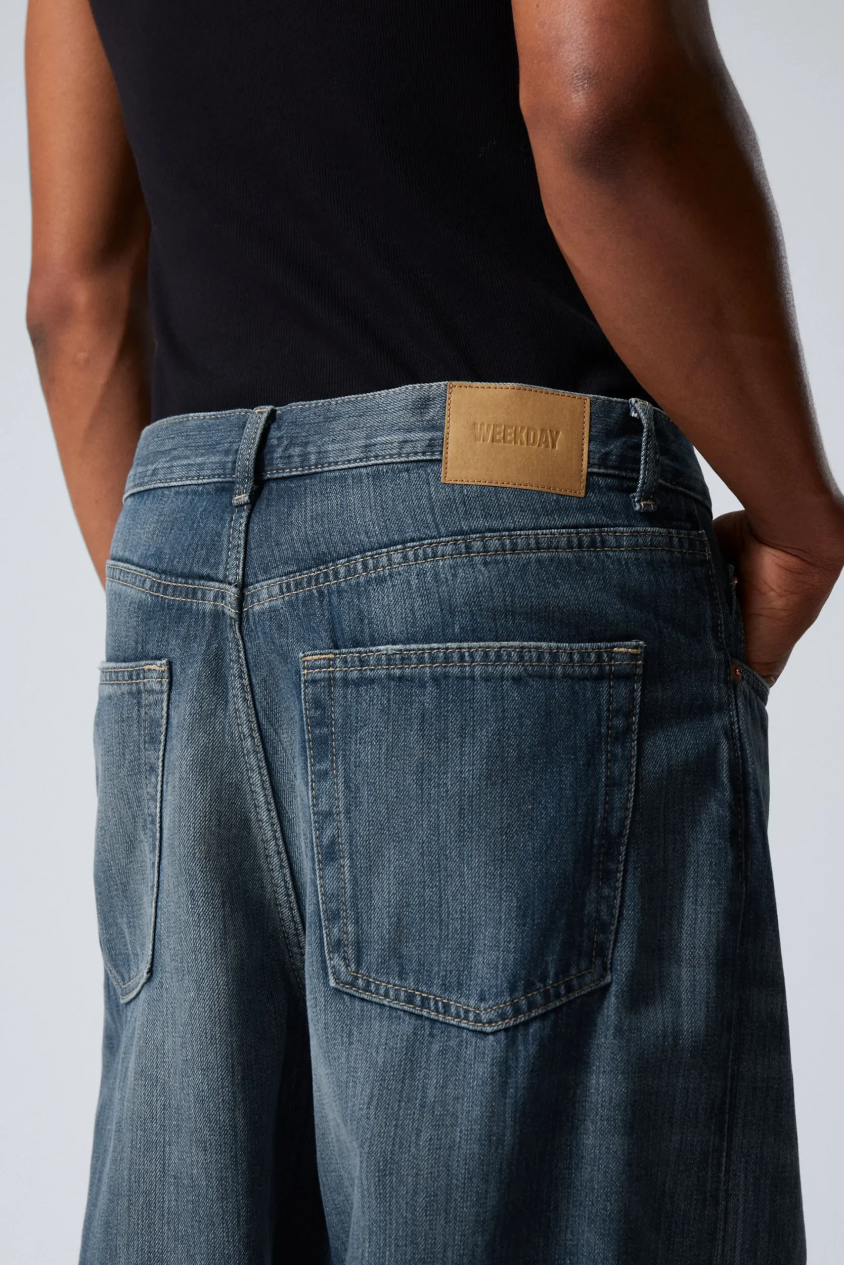 Weekday ASTRO LOOSE BAGGY LEG JEANS mine blue medium blue Cheap