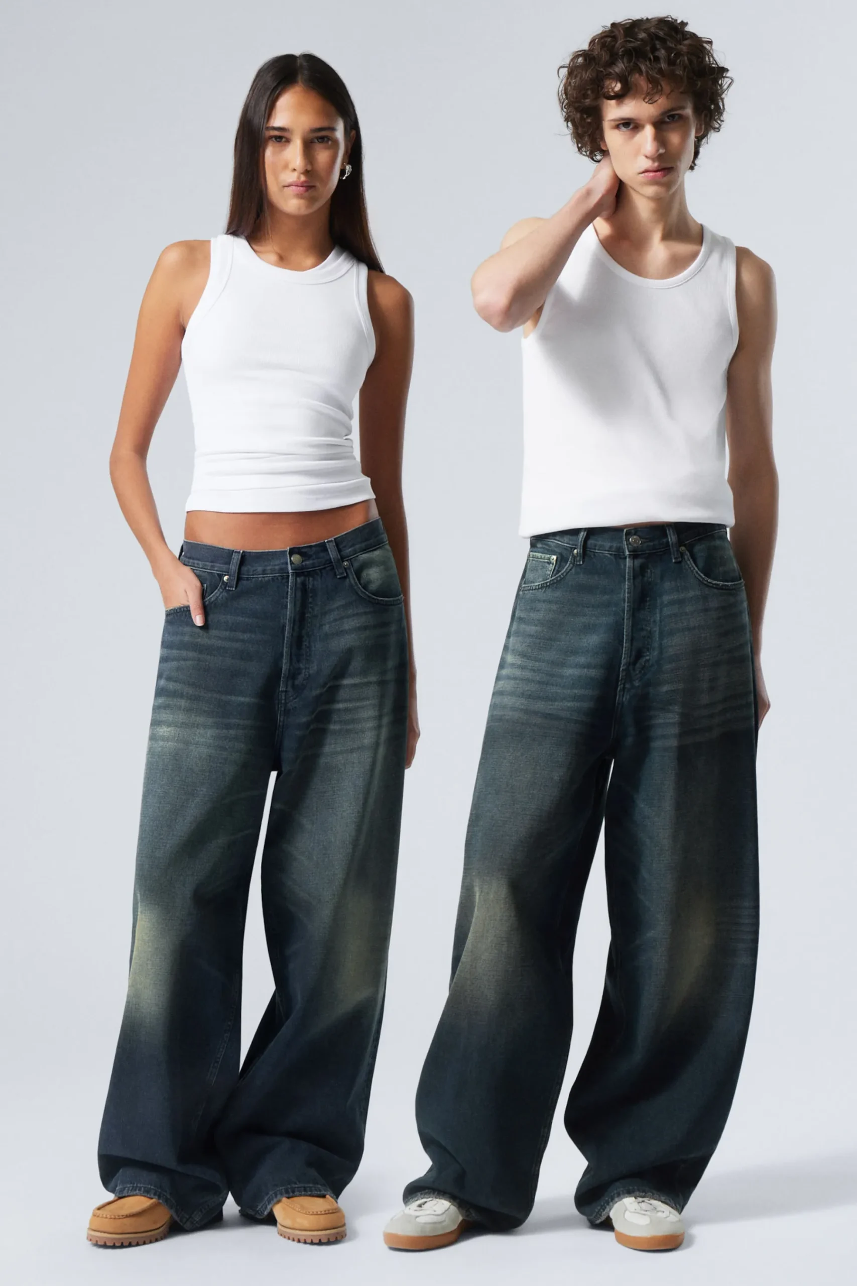 Weekday ASTRO LOOSE BAGGY LEG JEANS deep ocean blue dark blue Shop