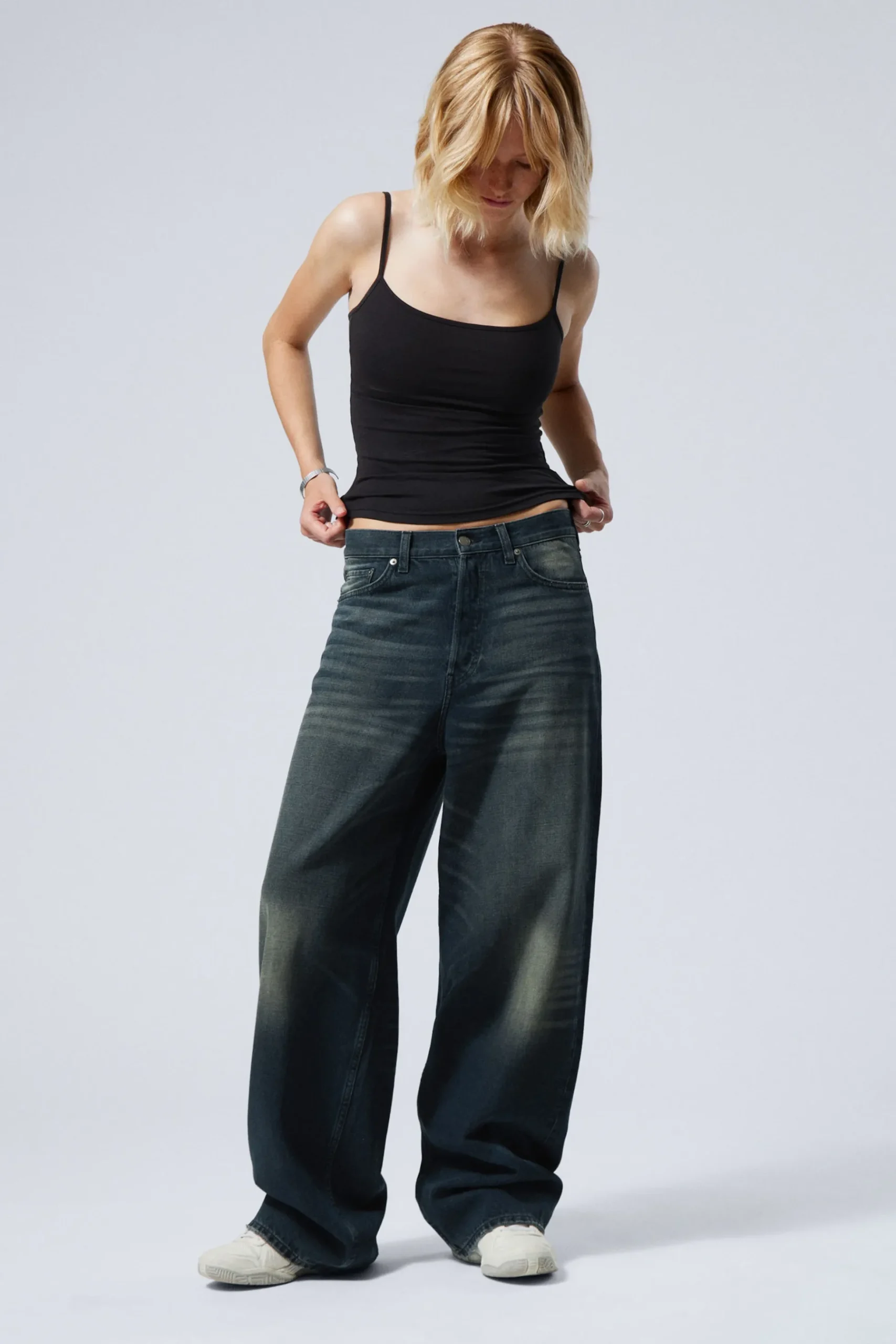 Weekday ASTRO LOOSE BAGGY LEG JEANS deep ocean blue dark blue Shop
