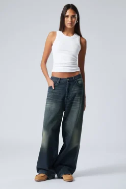 Weekday ASTRO LOOSE BAGGY LEG JEANS deep ocean blue dark blue Shop