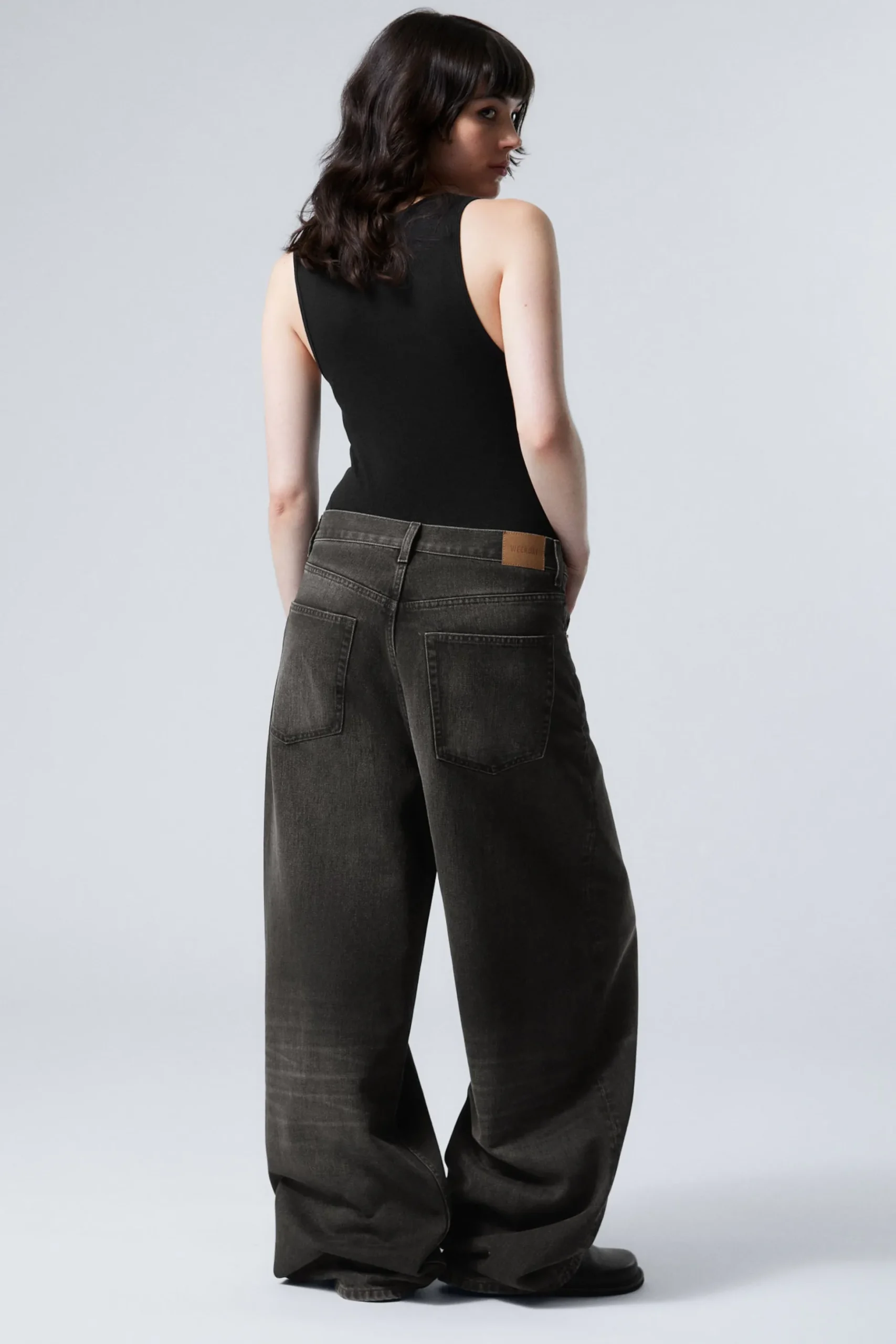 Weekday ASTRO LOOSE BAGGY LEG JEANS deep night black Cheap