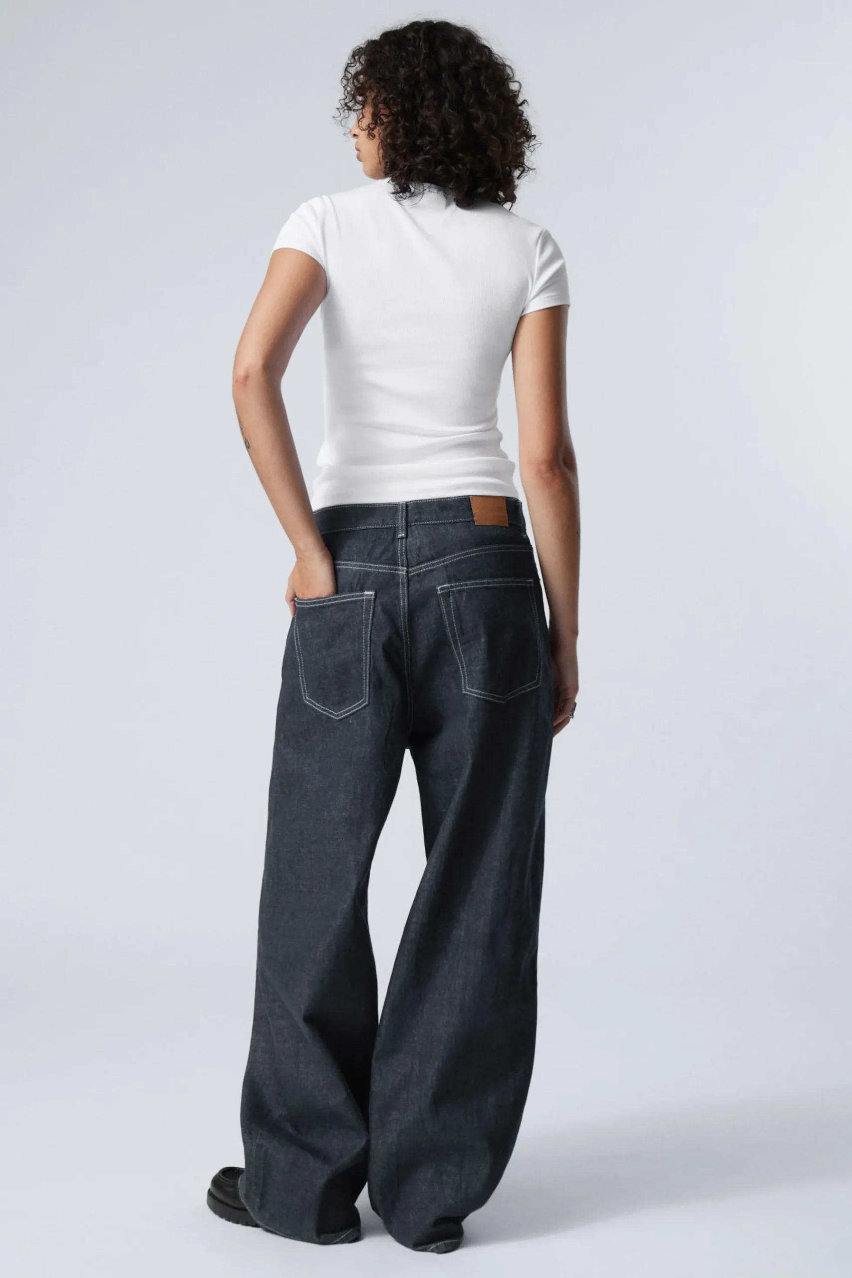 Weekday ASTRO LOOSE BAGGY LEG JEANS blue rinse dark blue Cheap