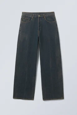 Weekday ASTRO LOOSE BAGGY LEG JEANS como blue Flash Sale