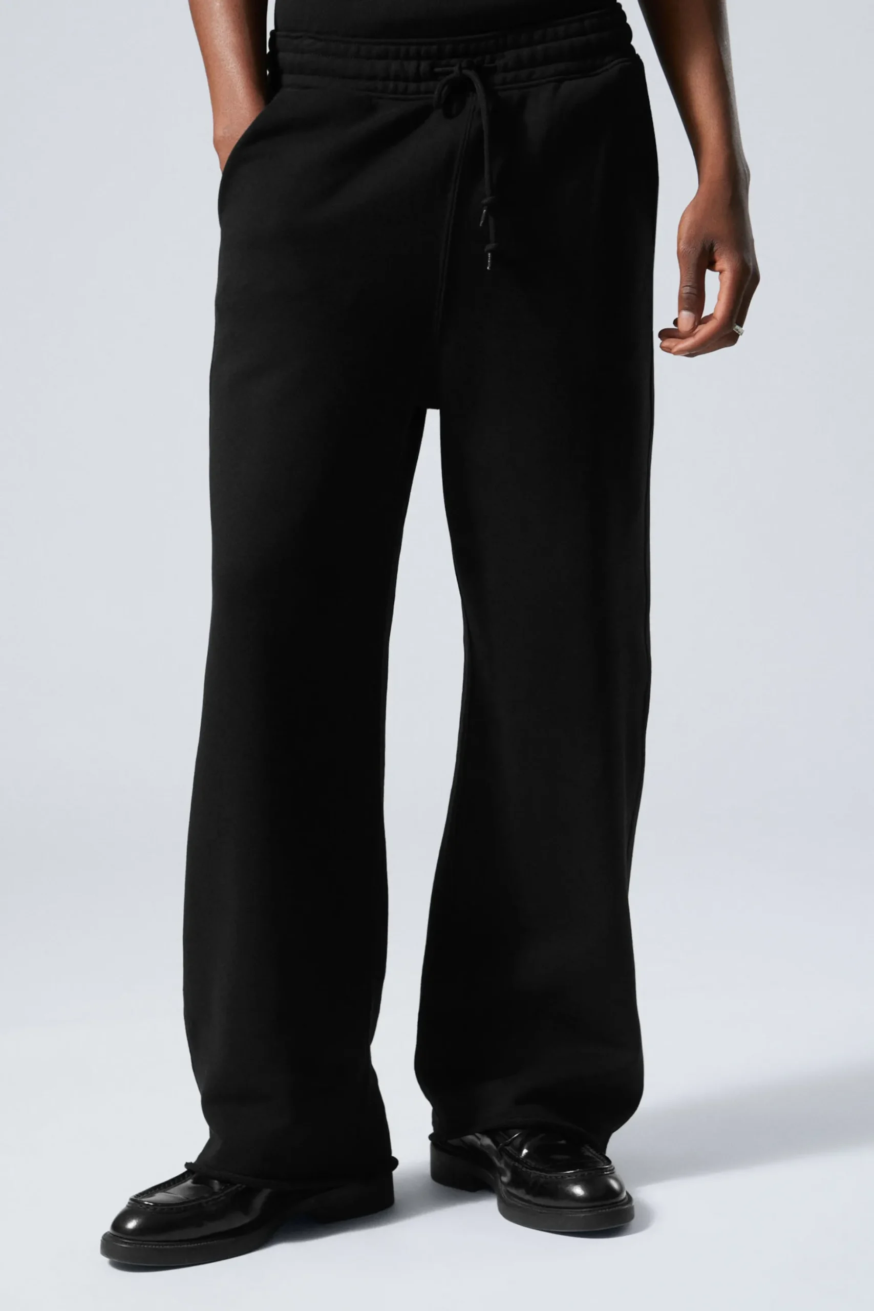 Weekday ASTRO LOOSE TERRY SWEATPANTS black Discount