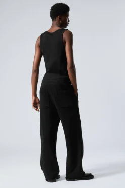 Weekday ASTRO LOOSE TERRY SWEATPANTS black Discount