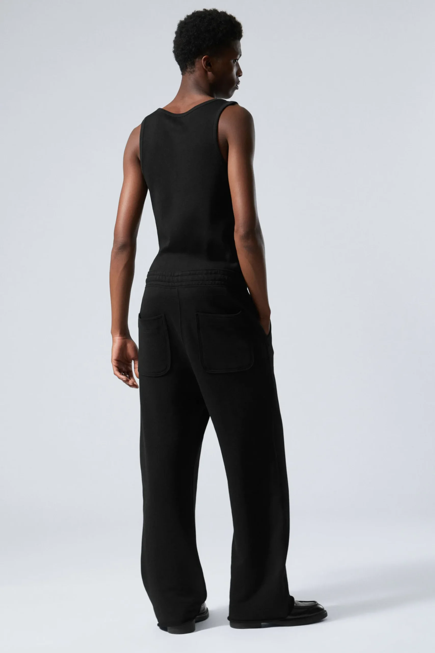 Weekday ASTRO LOOSE TERRY SWEATPANTS black Discount