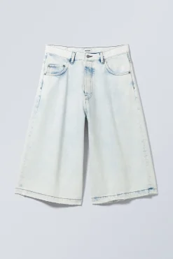 Weekday BAGGY ANKLE LENGTH DENIM SHORTS blotch blue Flash Sale