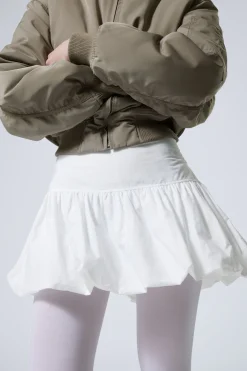 Weekday BALLOON MINI SKIRT white New