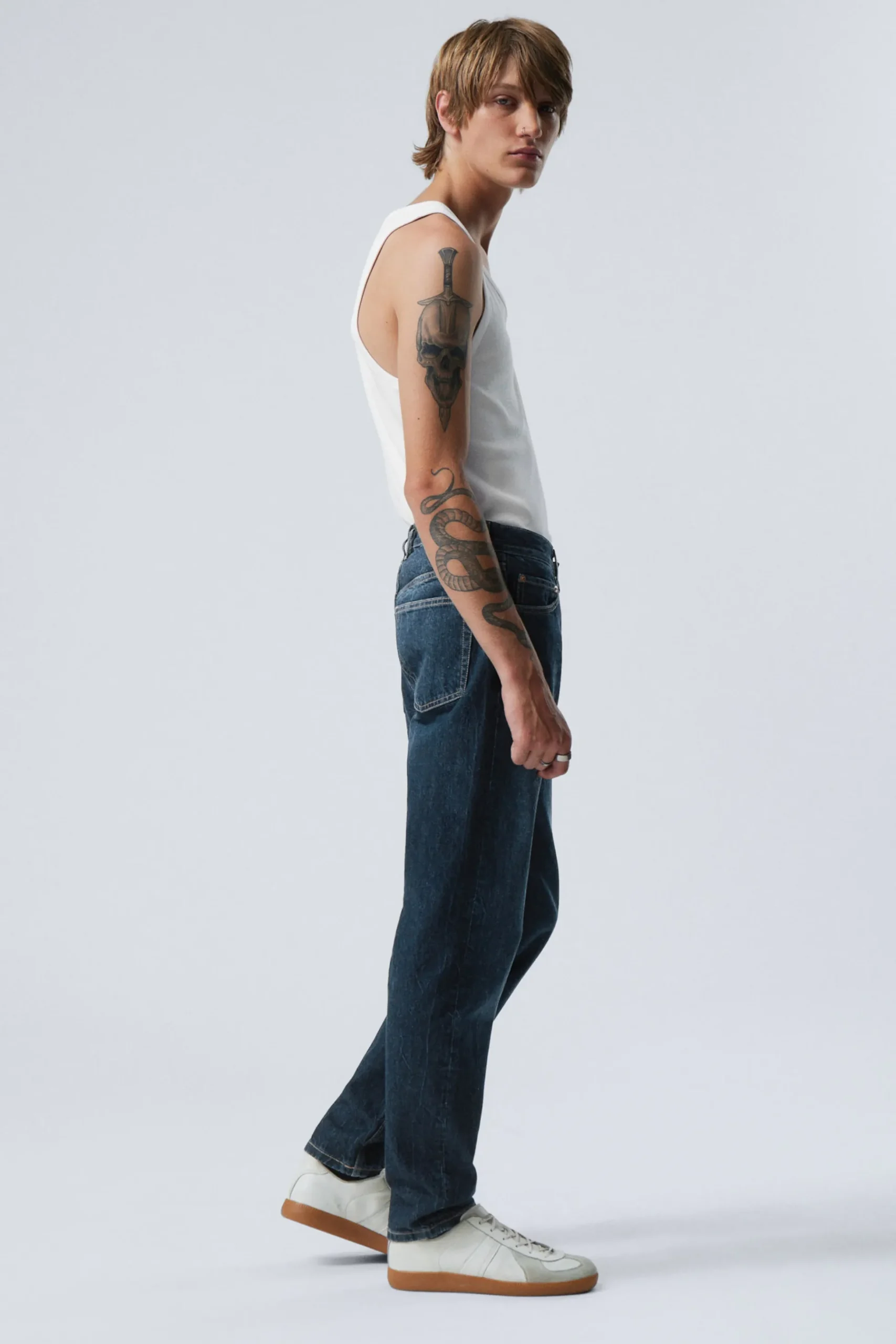 Weekday BARREL RELAXED TAPERD LEG JEANS compact blue dark blue Fashion
