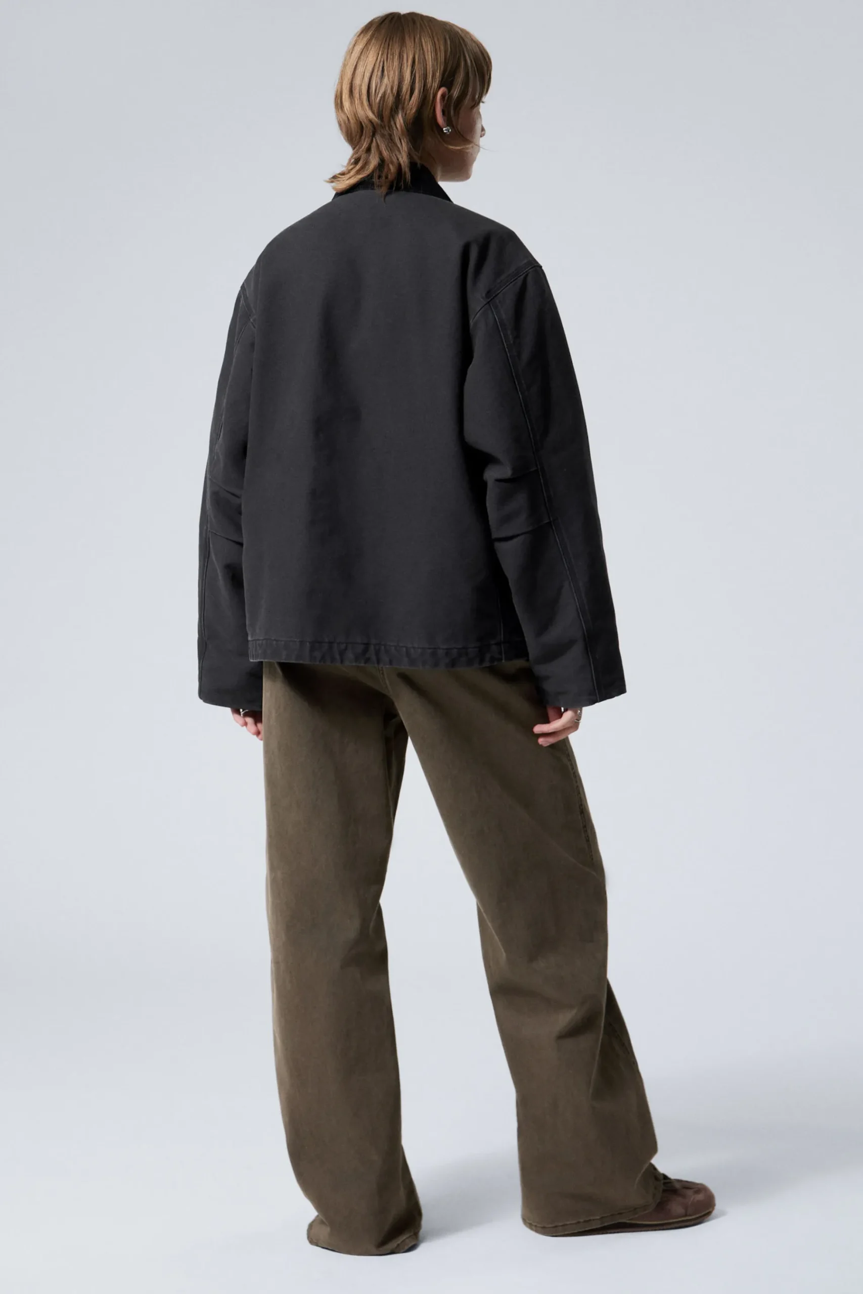 Weekday BELLE WASHED CANVAS JACKET washed black Sale