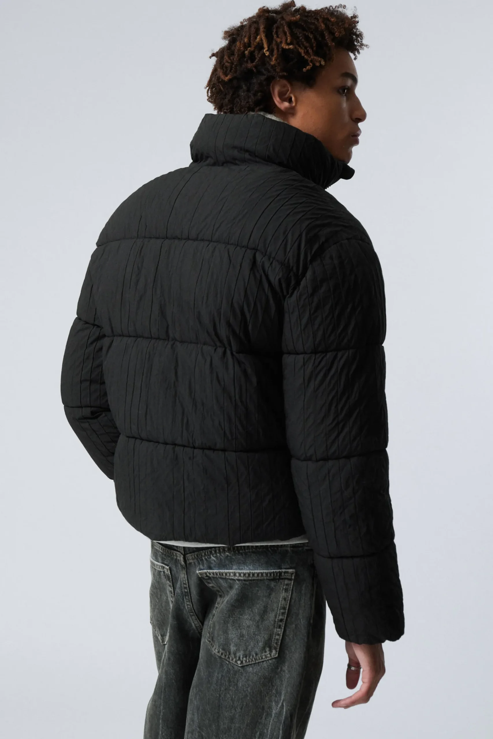 Weekday BEN RIB PUFFER JACKET black Store