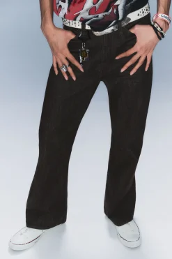 Weekday BOO BOOTLEG LOW WAIST REGULAR BOOTCUT JEANS extra black rinse New