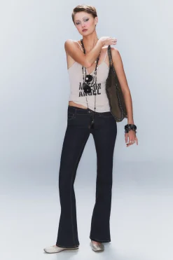 Weekday BOOTY BEI LOW WAIST SKINNY BOOTCUT JEANS blue top rinse Sale