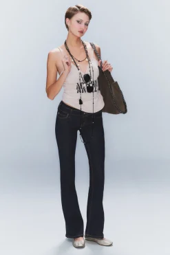 Weekday BOOTY BEI LOW WAIST SKINNY BOOTCUT JEANS blue top rinse Sale