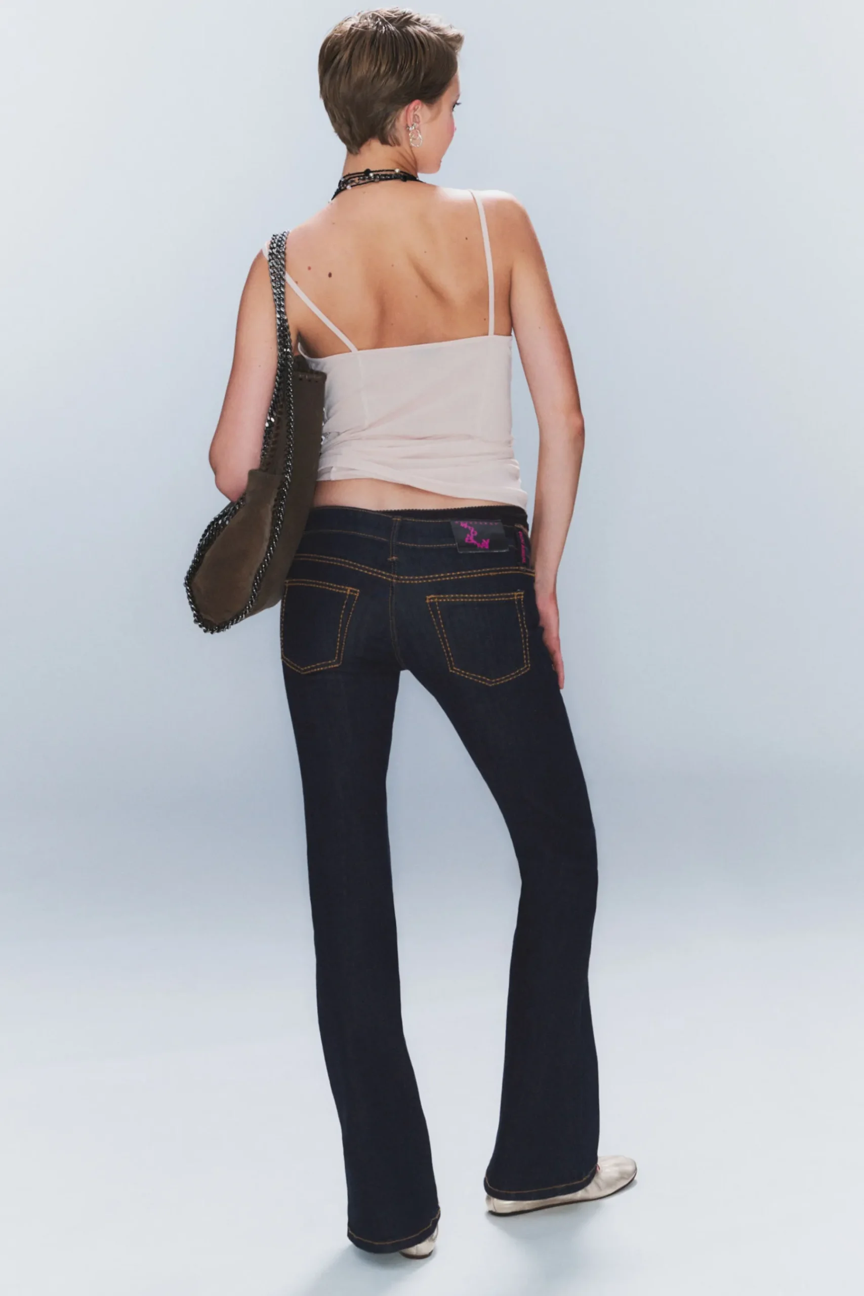 Weekday BOOTY BEI LOW WAIST SKINNY BOOTCUT JEANS blue top rinse Sale