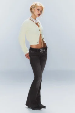 Weekday BOOTY BEI LOW WAIST SKINNY BOOTCUT JEANS black Best