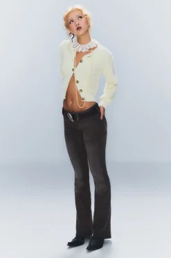 Weekday BOOTY BEI LOW WAIST SKINNY BOOTCUT JEANS black Best