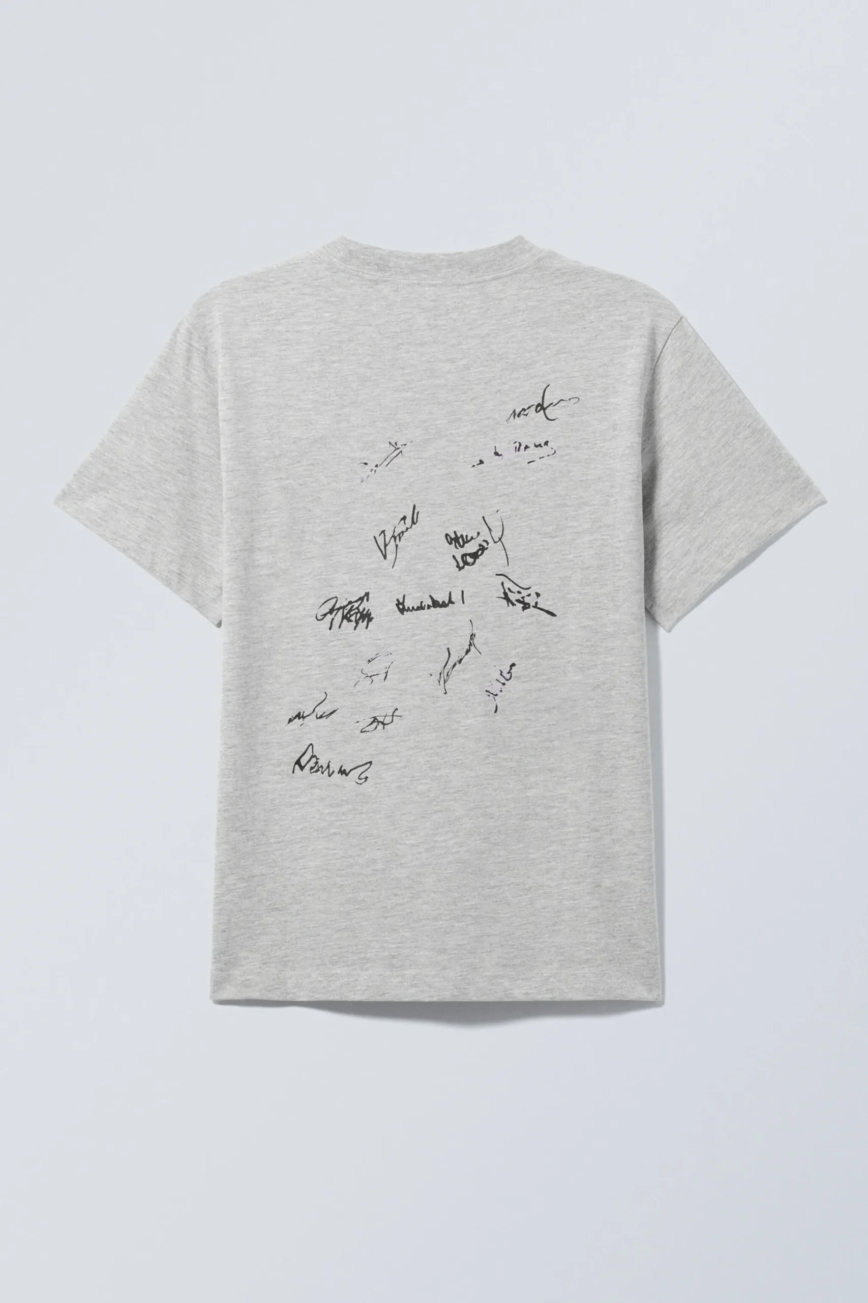 Weekday BOXY GRAPHIC PRINTED T-SHIRT light grey fussball team Cheap