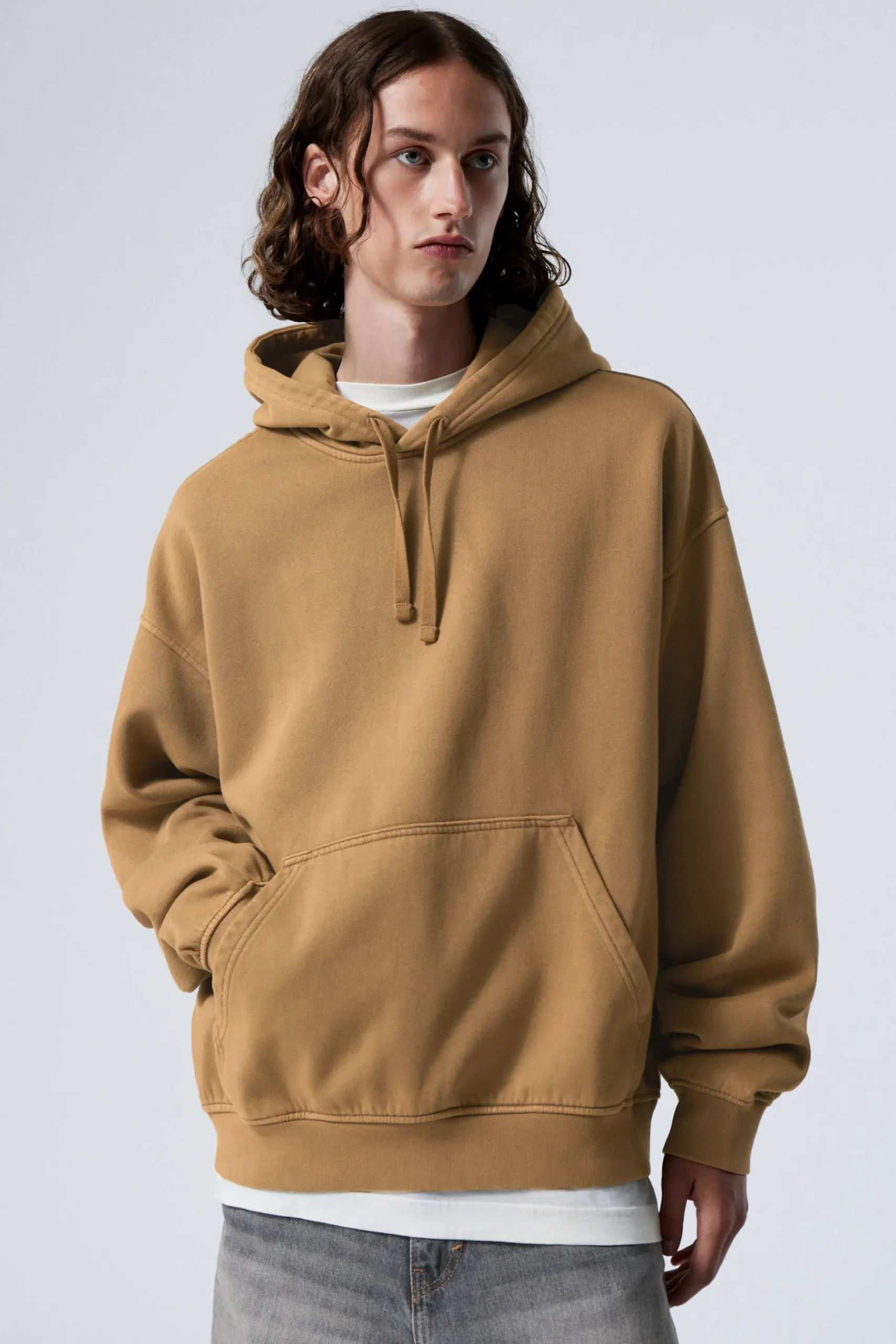 Weekday BOXY HEAVYWEIGHT HOODIE medium brown Hot