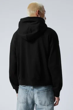 Weekday BOXY MIDWEIGHT ZIP HOODIE black Fashion