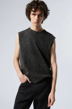 Weekday BOXY WASHED TANK TOP washed black Cheap