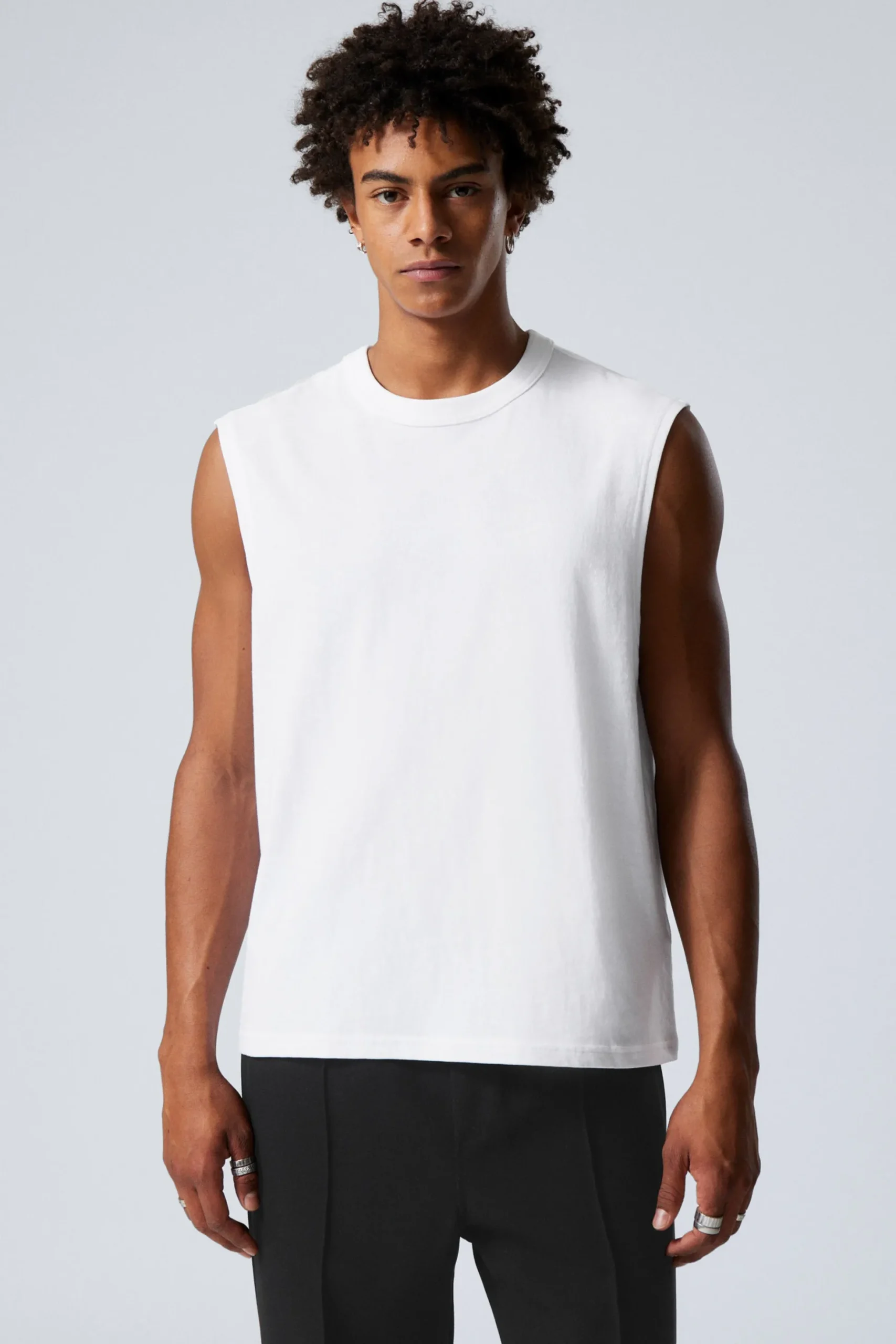 Weekday BOXY WASHED TANK TOP white Best