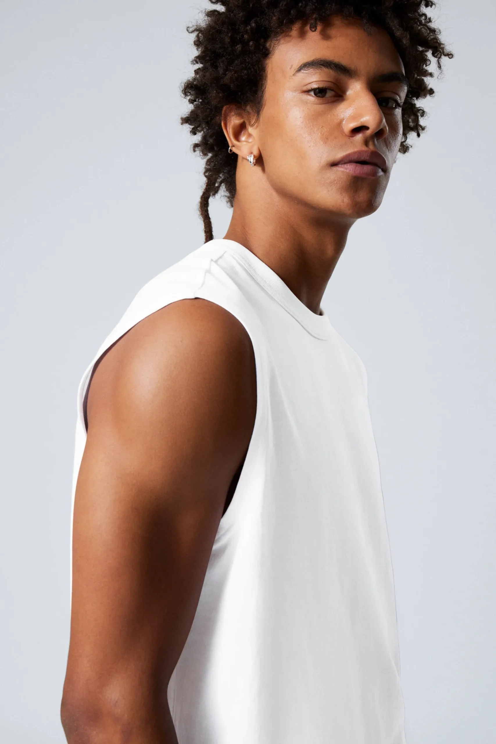 Weekday BOXY WASHED TANK TOP white Best